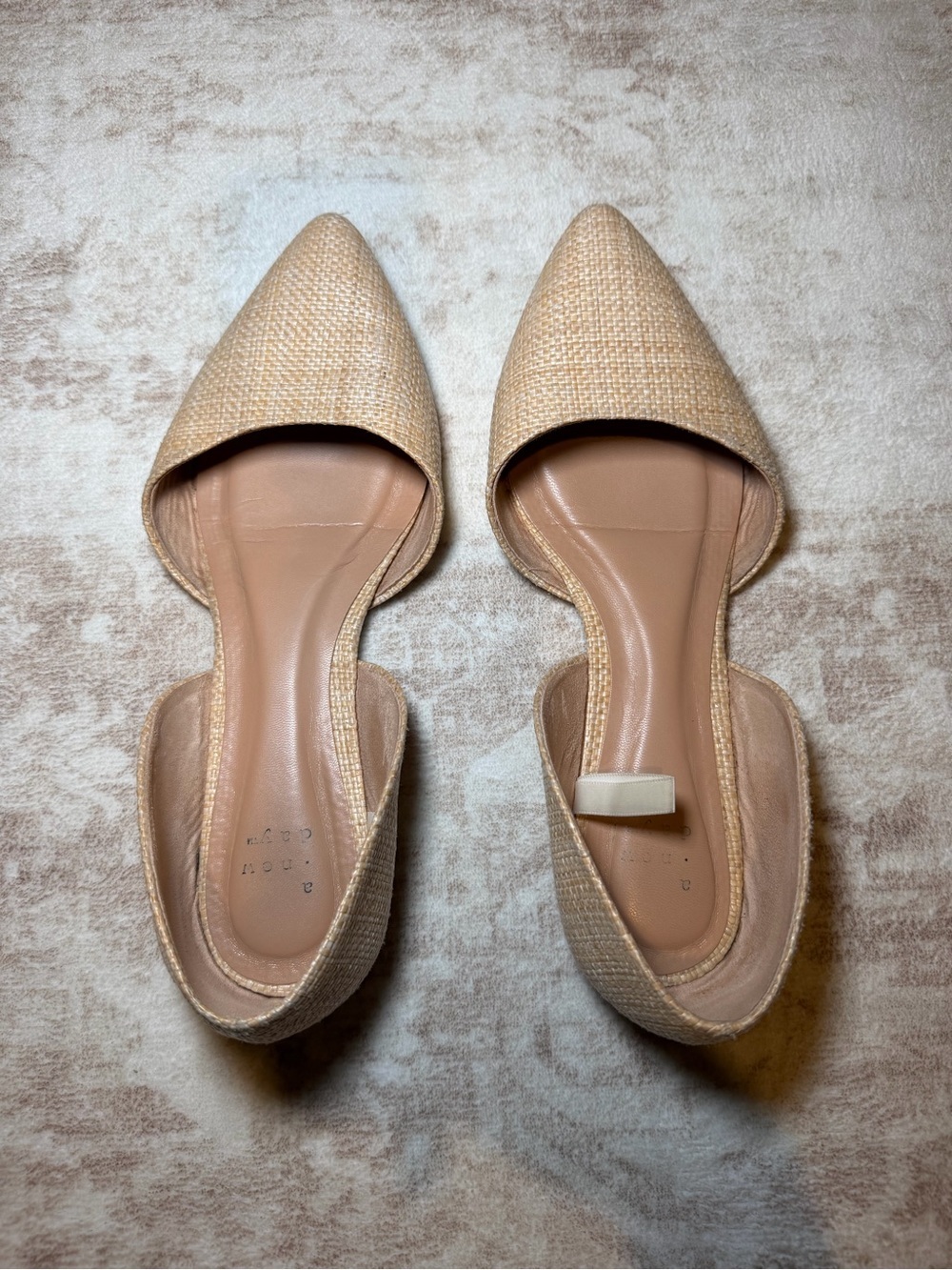 A New Day Julie Beige Pointed Toe D’Orsay Ballet Flats Women’s 8 - Picture 4 of 9